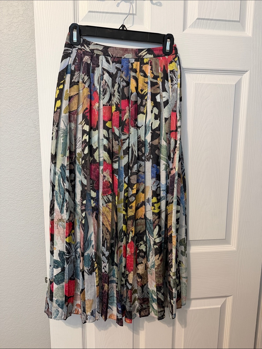 Ted Baker Multicolor Pleated Floral Midi Skirt